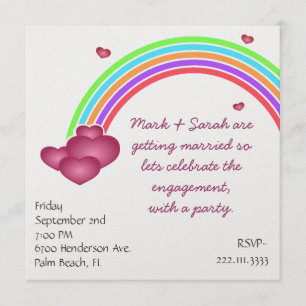 Rainbow Party Invitation