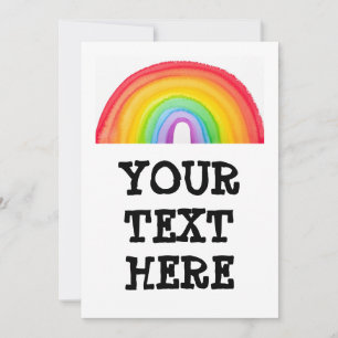 RAINBOW PARTY INVITATIONS CUSTOM