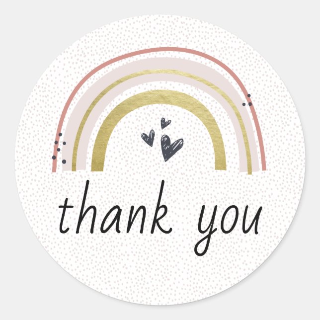 Rainbow Party Thank You Sticker (Front)