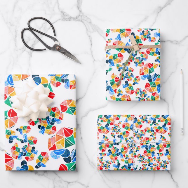 Rainbow Party Wrapping Paper Sheet (Front)