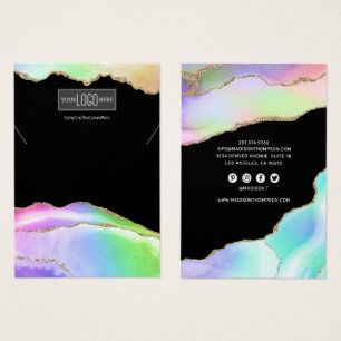 Rainbow Pastel Agate Necklace Display