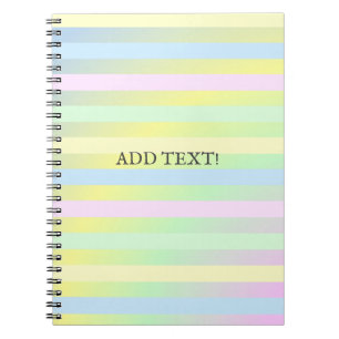 Rainbow pastel colours   notebook