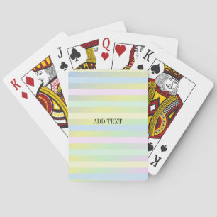 Rainbow pastel colours     playing cards