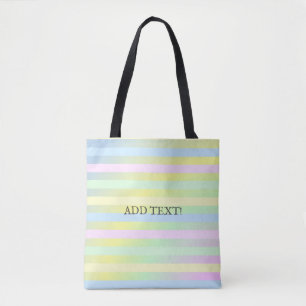 Rainbow pastel colours  tote bag