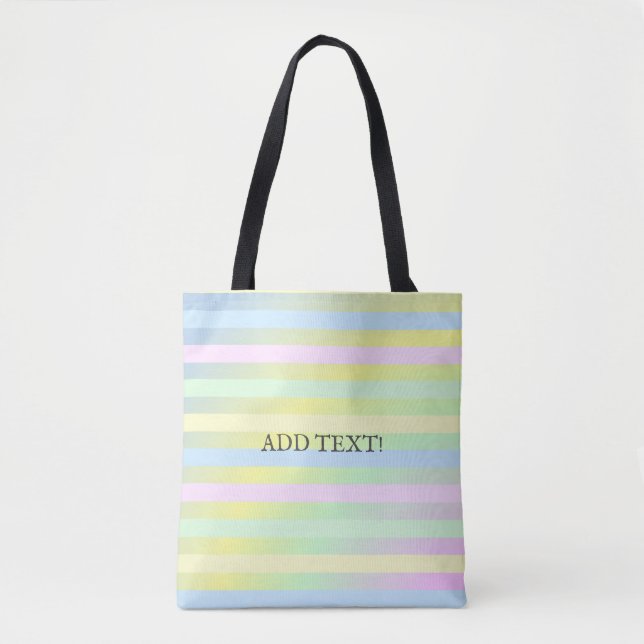 Rainbow pastel colours  tote bag (Front)