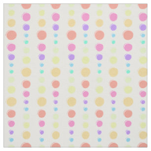 Rainbow Pastel Dots Pattern Fabric