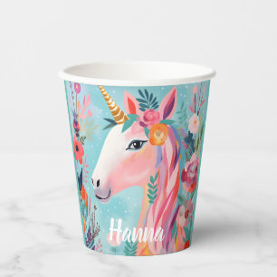 Rainbow Pastel Dream Unicorn Paper Cups