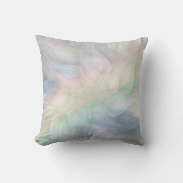 Rainbow Pastel Floral Mandala design Cushion (Front)