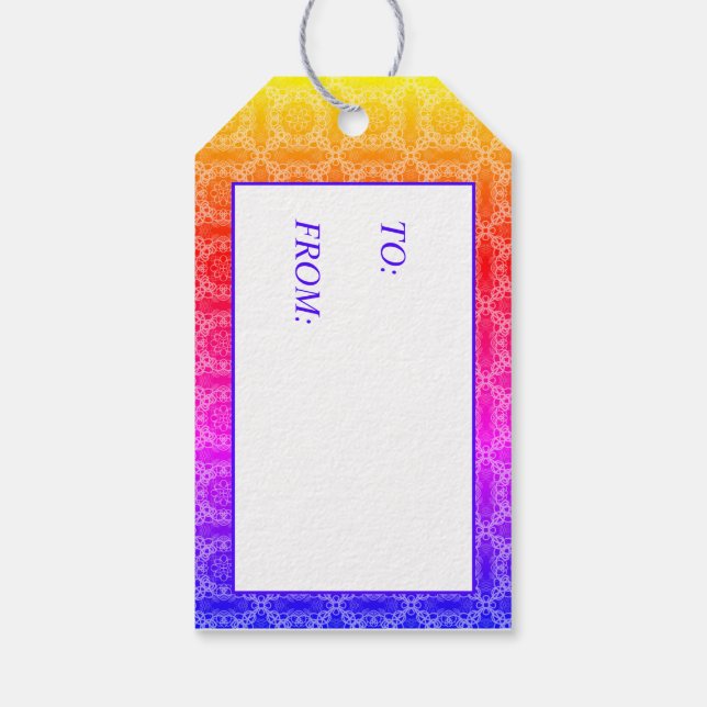 Rainbow Pastel   Gift Tags (Back)
