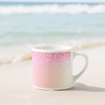 Rainbow Pastel Girly Glitter Metal Monogram Name Espresso Cup<br><div class="desc">Rainbow Pastel Faux Foil Metallic Sparkle Glitter Brushed Metal Monogram Name Espresso Coffee Cup or Mug. This makes the perfect sweet 16 birthday,  wedding,  bridal shower,  anniversary,  baby shower or bachelorette party gift for someone that loves glam luxury and chic styles.</div>