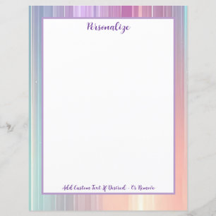 Rainbow Pastel Gradient Stripe Design Personalised