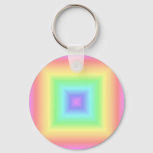 rainbow pastel key ring