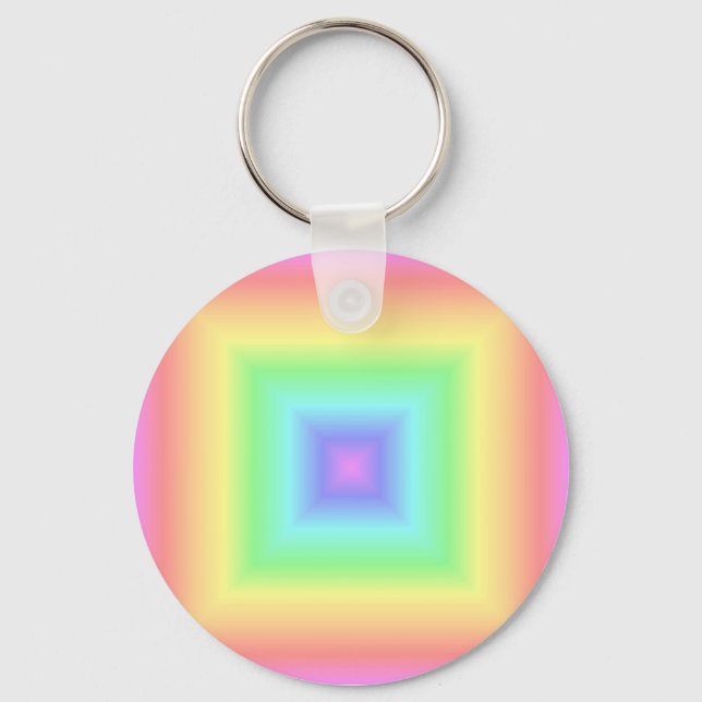 rainbow pastel key ring (Front)
