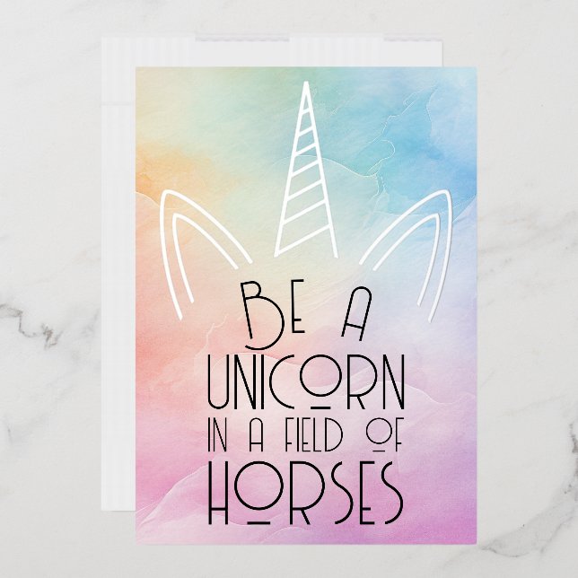 Rainbow Pastel Unicorn Affirmation (Envelope)
