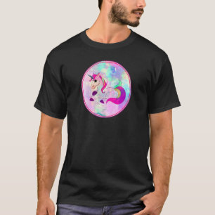 Rainbow Pastel Unicorn Birthday Women Girls Graphi T-Shirt