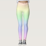 Rainbow Pastels Leggings<br><div class="desc">Pastel abstract colours of the rainbow in horizontal rows.</div>