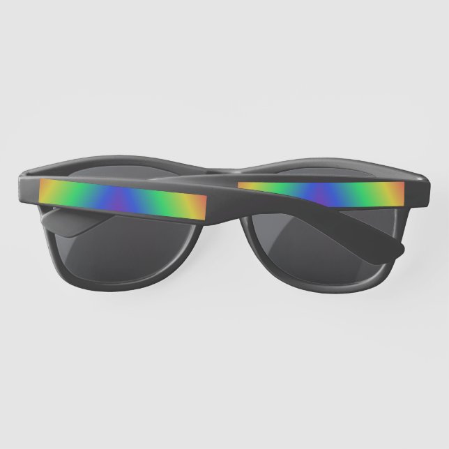 Rainbow Pattern Black Sunglasses (Back)