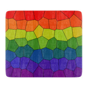 Rainbow Pattern Cutting Board