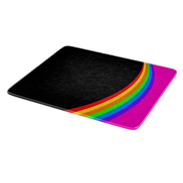 RAINBOW PATTERN CUTTING BOARD (Corner)