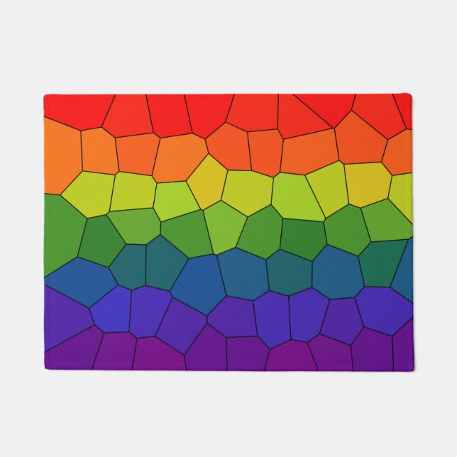 Rainbow Pattern Doormat (Front)