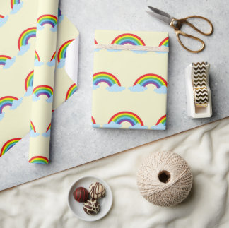 Rainbow Pattern for Autism Support Neurodivergent Wrapping Paper