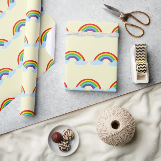 Rainbow Pattern for Autism Support Neurodivergent Wrapping Paper (Crafts)