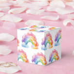 Rainbow Pattern Kids Birthday  Favour Box<br><div class="desc">Fun watercolor rainbow themed kids party. 
Great for any season. Let's build something fun for your little one on their birthday! Custom,  personalised,  editable 
watercolor,  bright and pastel colours. whimsical illustration,  confetti,  script</div>