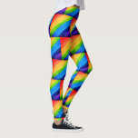 Rainbow Pattern Leggings<br><div class="desc">Rainbow Leggings.
These vibrant leggings are decorated with a watercolor striped pattern in rainbow colours.
Original Watercolor © Michele Davies.</div>