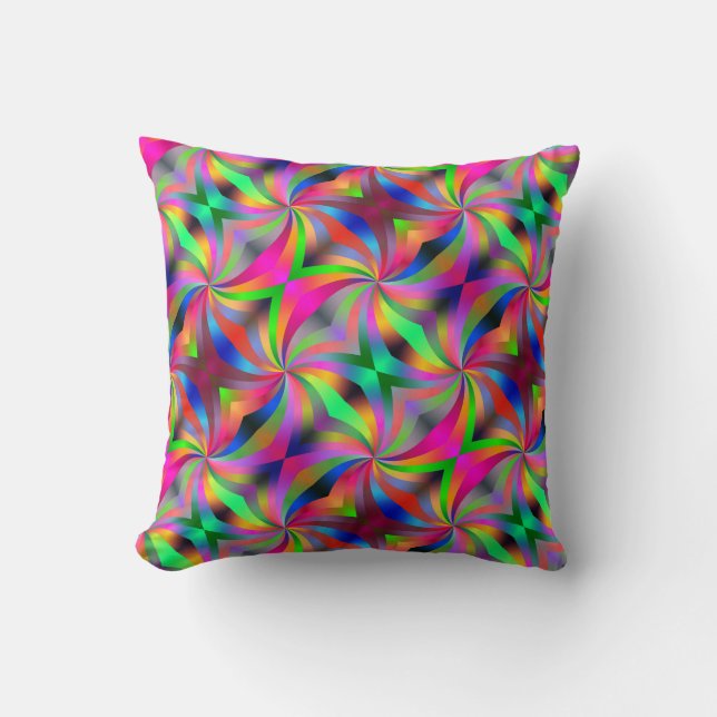 Rainbow Pattern Modern Cushion (Front)