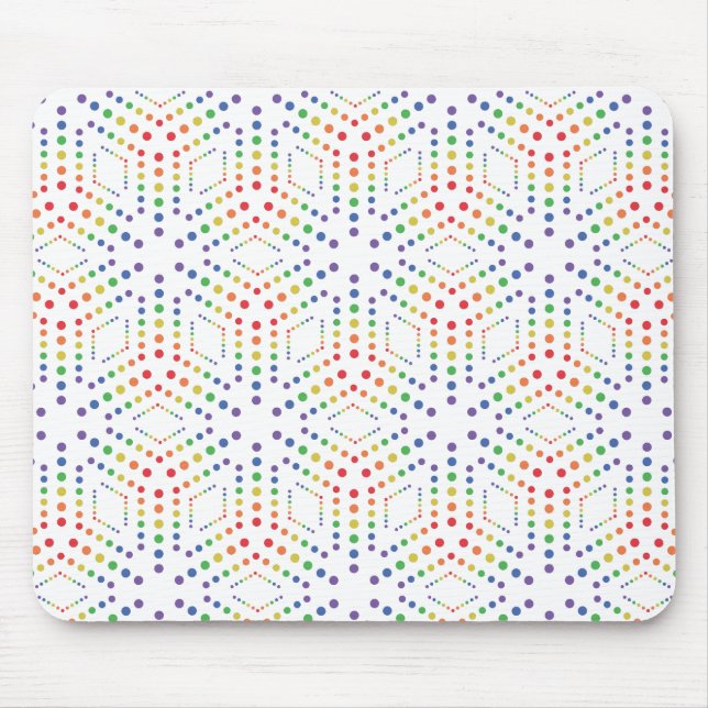 Rainbow Pattern Mouse Pad (Front)