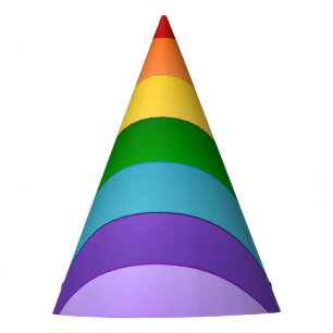 Rainbow Pattern Party Hat