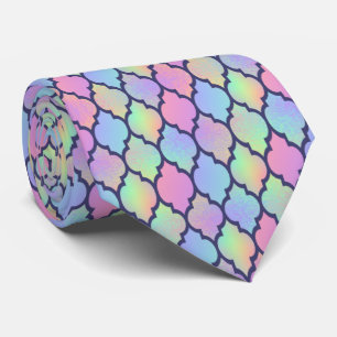 Rainbow Pattern Quartrefoil Tie