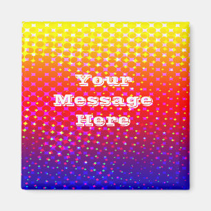 Rainbow Pattern Sparkle Magnet