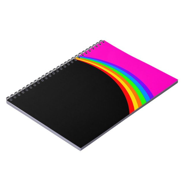 RAINBOW PATTERN SPIRAL NOTEBOOK (Left Side)