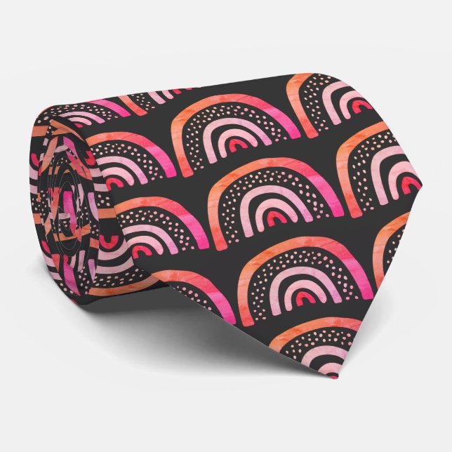 Rainbow Pattern Tie (Rolled)