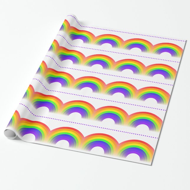 Rainbow Pattern Wrapping Paper (Unrolled)