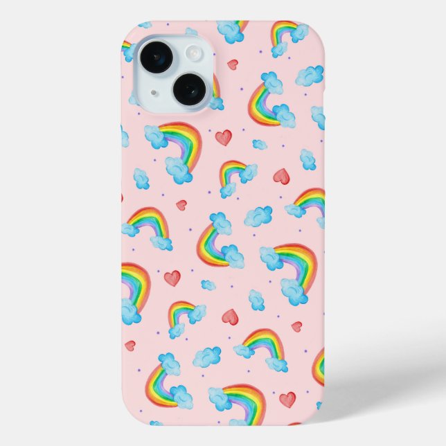Rainbow Patterned Case-Mate iPhone Case (Back)