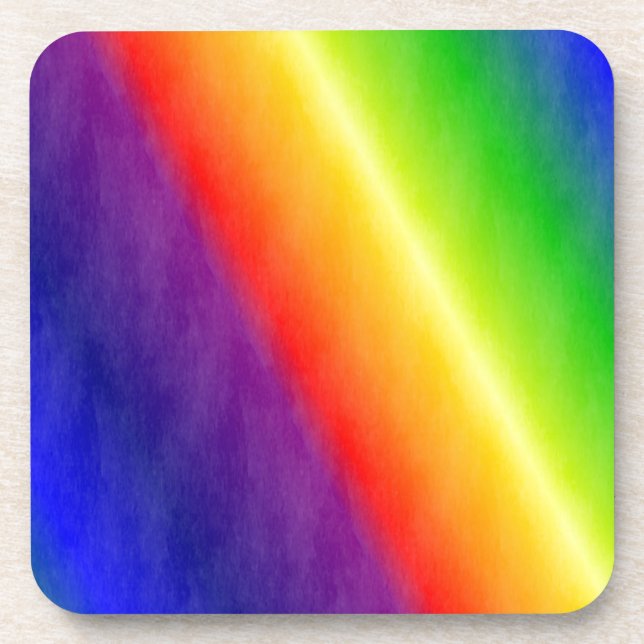 Rainbow Patterns Coaster (Front)