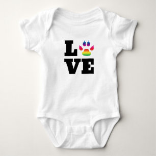Rainbow paw baby bodysuit