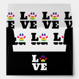 Rainbow paw envelope