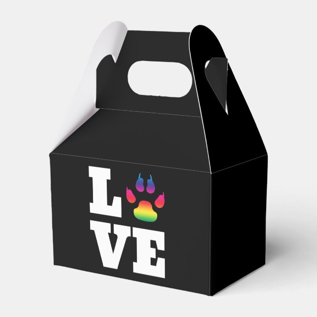 Rainbow paw favour box (Back Side)