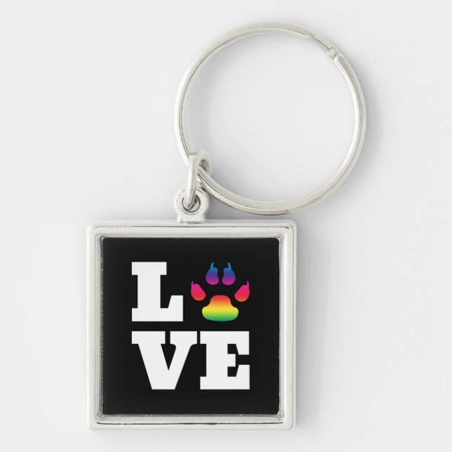 Rainbow paw key ring (Front)