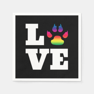 Rainbow paw napkin