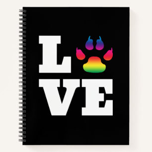 Rainbow paw notebook