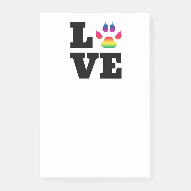 Rainbow paw post-it notes (Front)