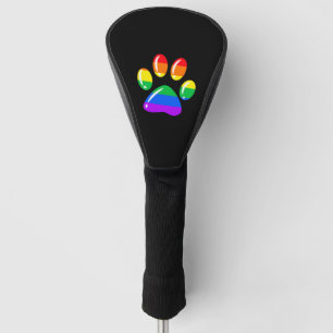 Rainbow Paw Print Dog Paw LGBT Pride LGBT Supporte Golf Head Cover