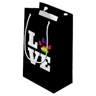 Rainbow paw small gift bag