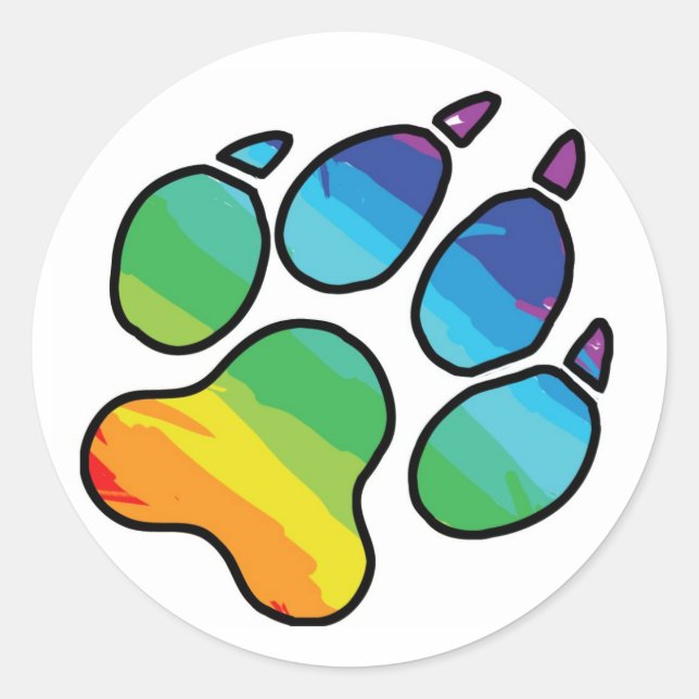 Rainbow Paw Sticker (Front)