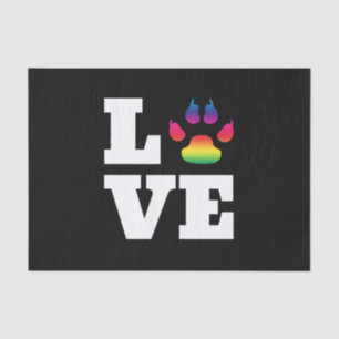 Rainbow paw tissue paper