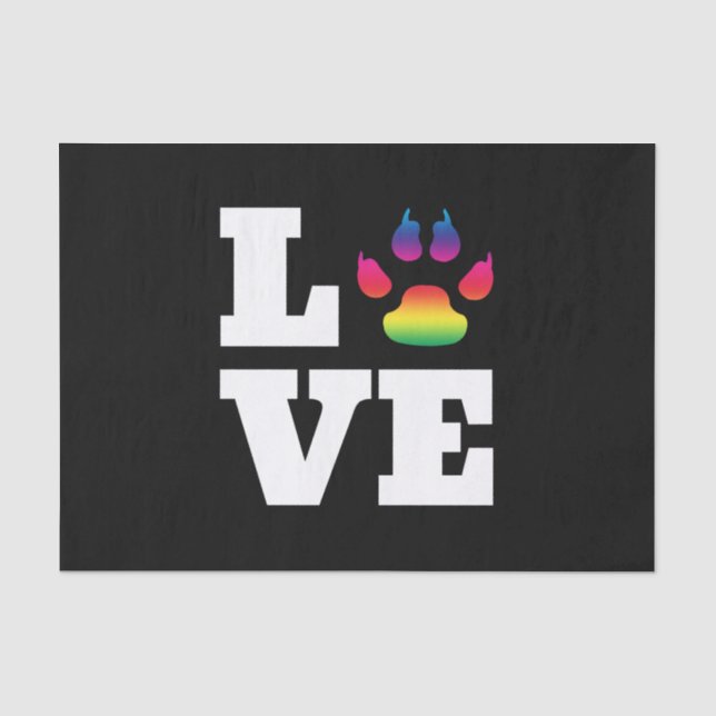 Rainbow paw tissue paper (Front)